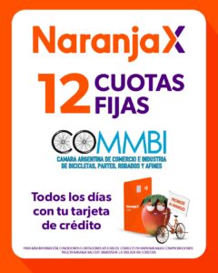 12 cuotas fijas en la compra de tu próxima bici con NaranjaX